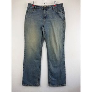 Signature by Levi Strauss Womens Mid Rise Bootcut Jeans Blue Size 16 Long Long